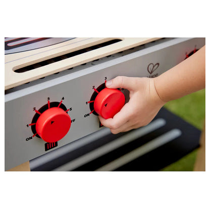 Hape Wooden Gourmet Grill with 22-Piece BBQ Kitchen Playset