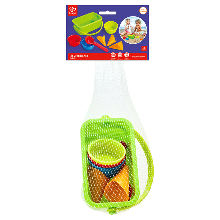 Hape Ice Cream Shop Beach & Sand Toy Set 8pcs