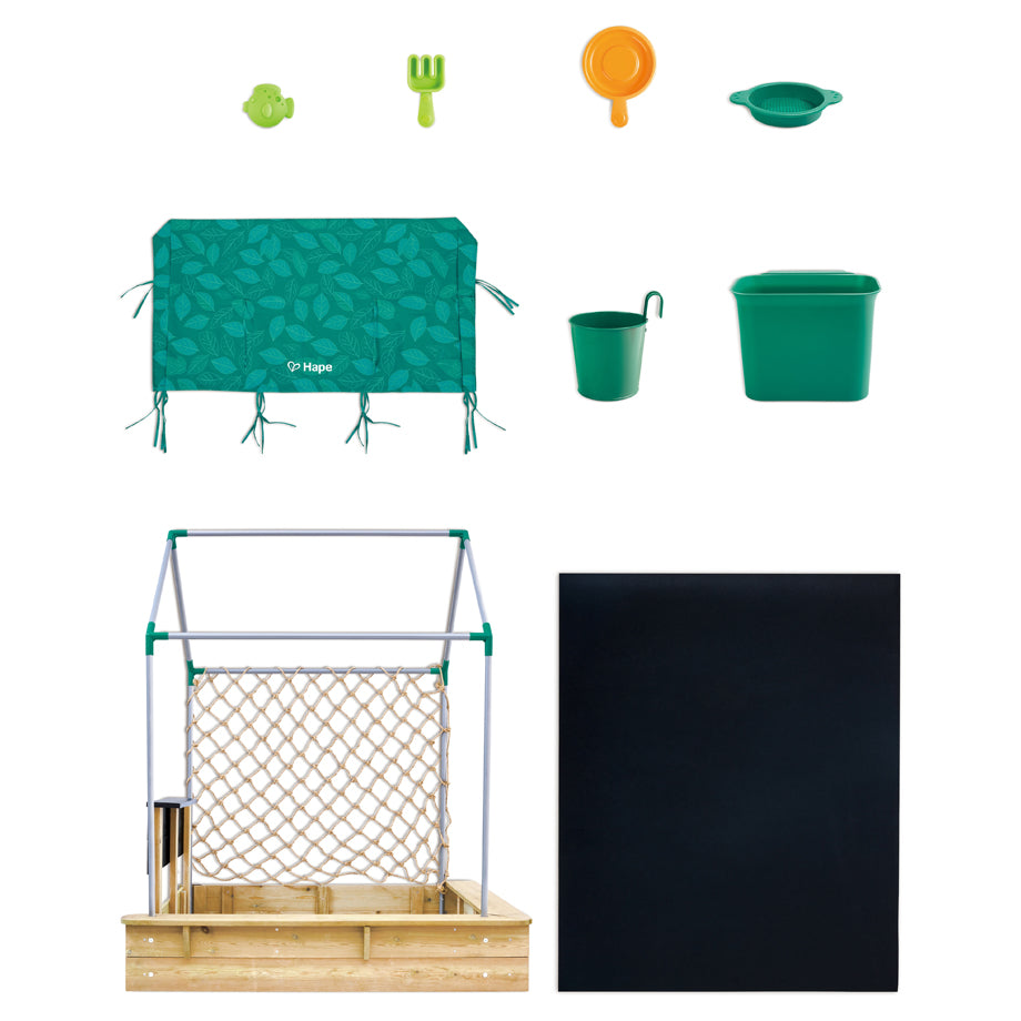 Hape Sandbox Cabana Kit 4-in-1 Outdoor Playset
