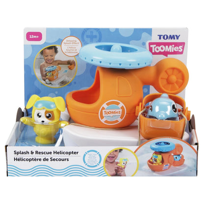 Tomy Toomies Splash & Rescue Helicopter Bath Toy (Orange)