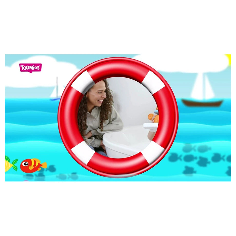 Tomy Toomies Sea Set Bath Toys Helicopter & Rescue Raft