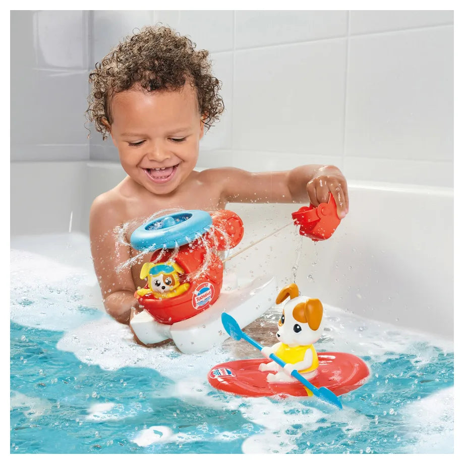 Tomy Toomies Sea Set Bath Toys Helicopter & Rescue Raft