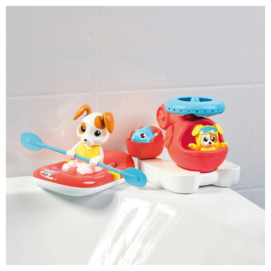 Tomy Toomies Sea Set Bath Toys Helicopter & Rescue Raft