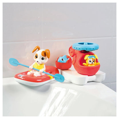 Tomy Toomies Sea Set Bath Toys Helicopter & Rescue Raft