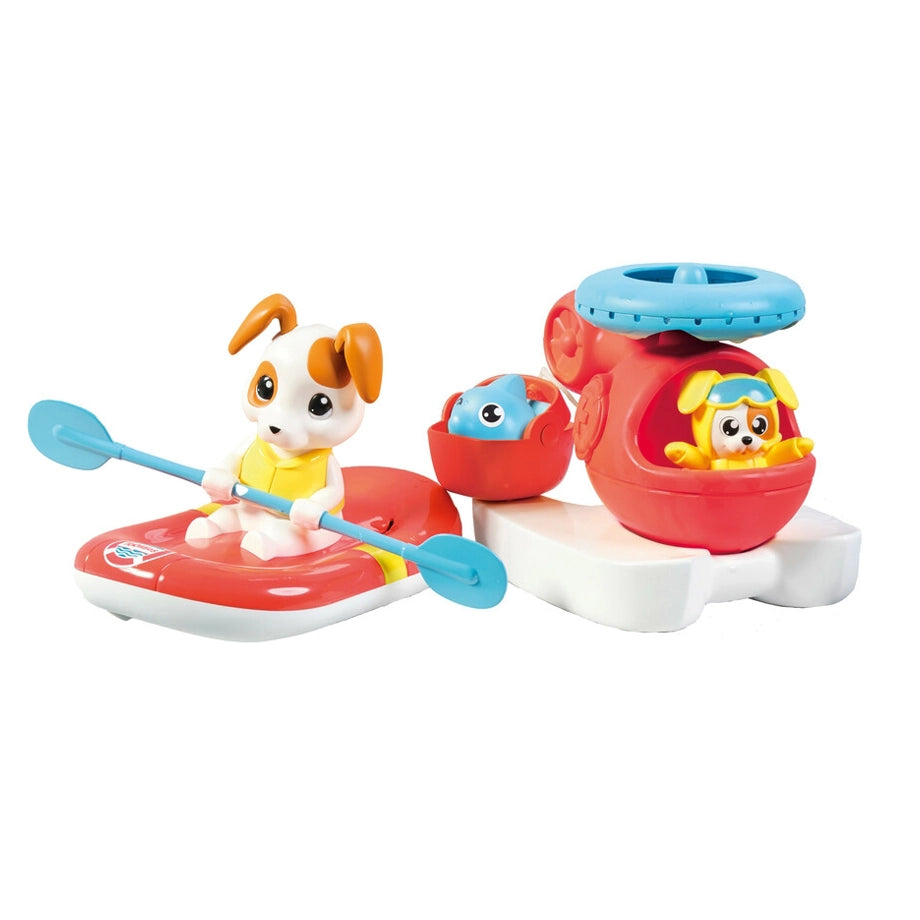 Tomy Toomies Sea Set Bath Toys Helicopter & Rescue Raft