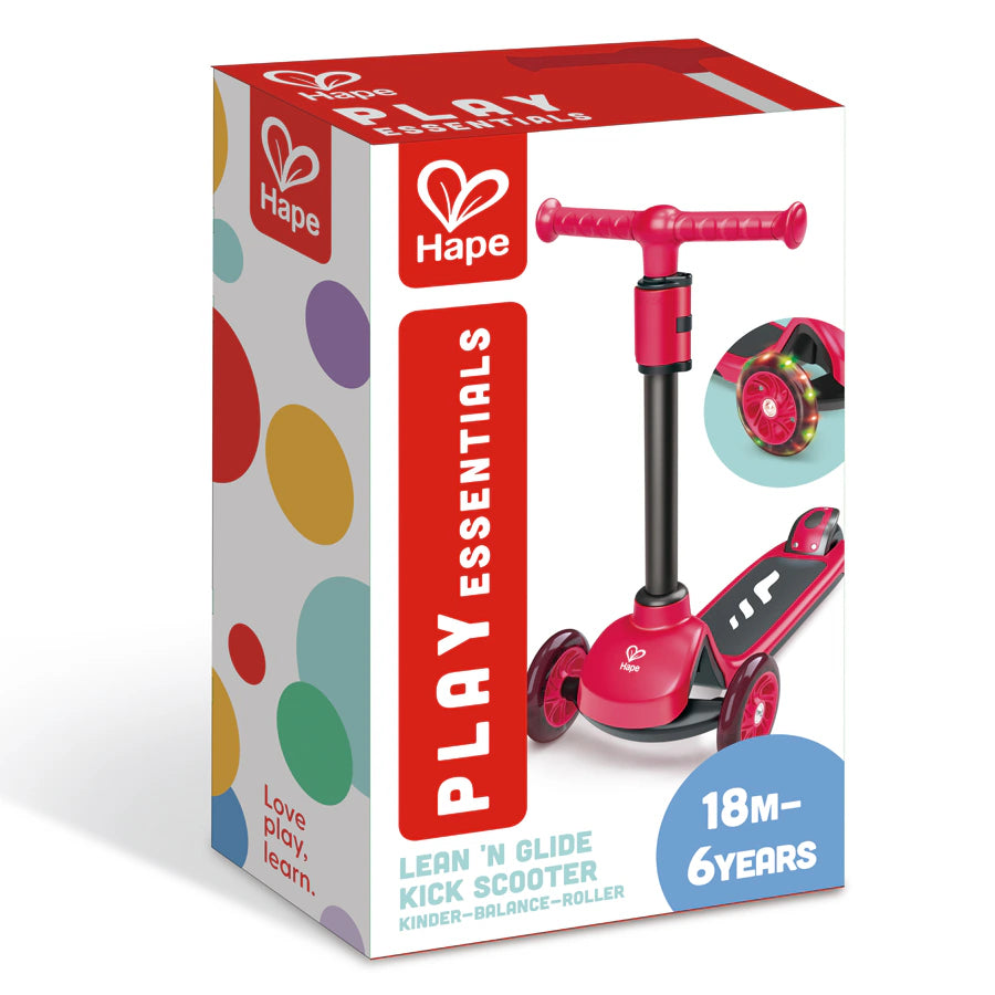 Hape Lean N Glide Kick Scooter (Red) Hape Lean N Glide Kick Scooter (Red)