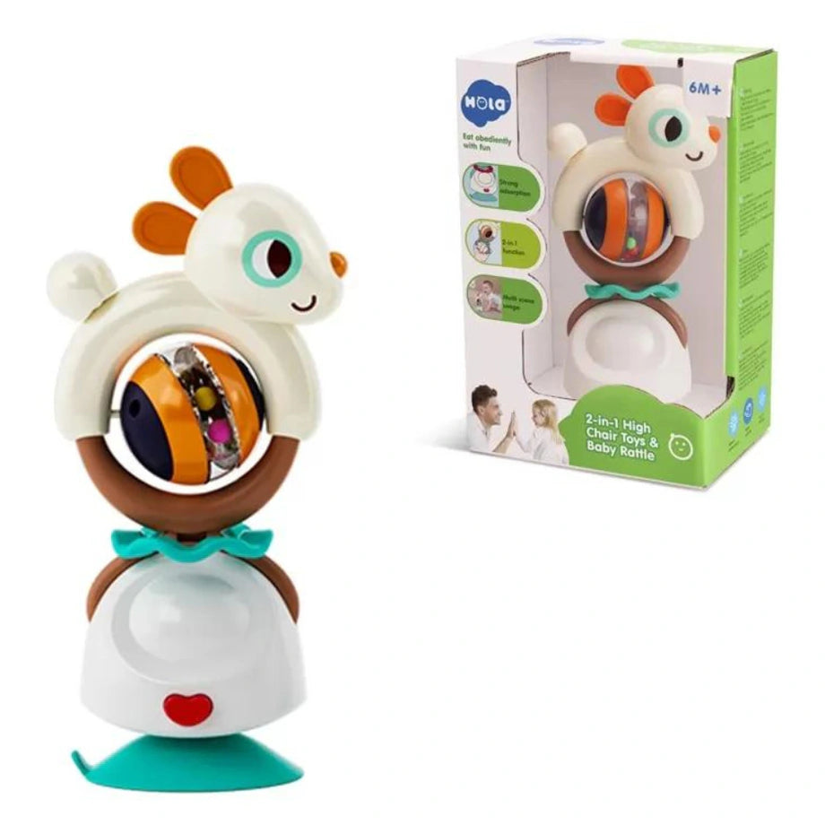 Hola Toys 2-In-1 High Chair Toys & Baby Rattle V2