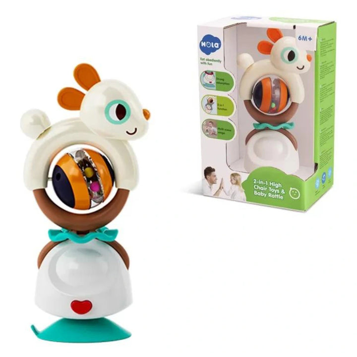 Hola Toys 2-In-1 High Chair Toys & Baby Rattle V2