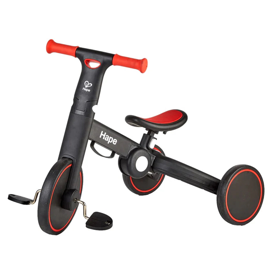 Hape Double-fun Transforming Rider Balance Bike & Tricycle 18M+ (Red)