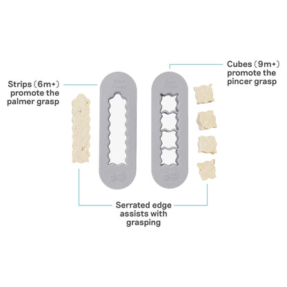 ezpz Baby Led Weaning Food Cutters (Pewter)