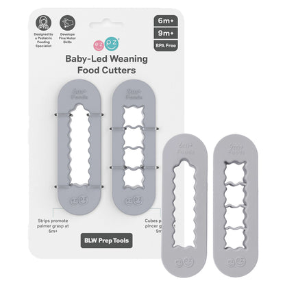 ezpz Baby Led Weaning Food Cutters (Pewter)