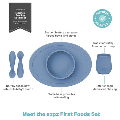 ezpz First Food Set (Indigo)