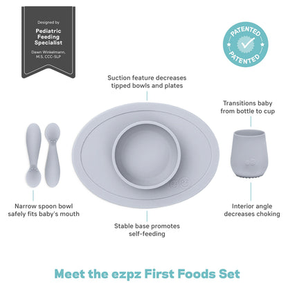 ezpz First Food Set (Pewter)
