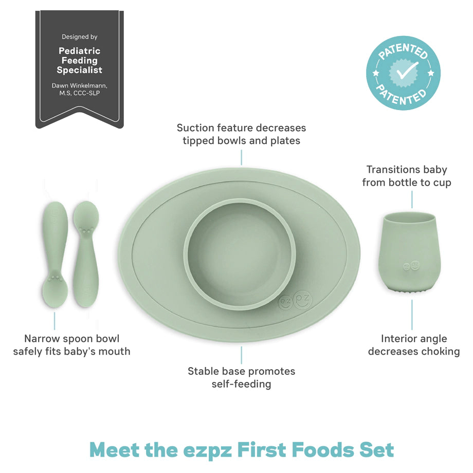 ezpz First Food Set (Sage)