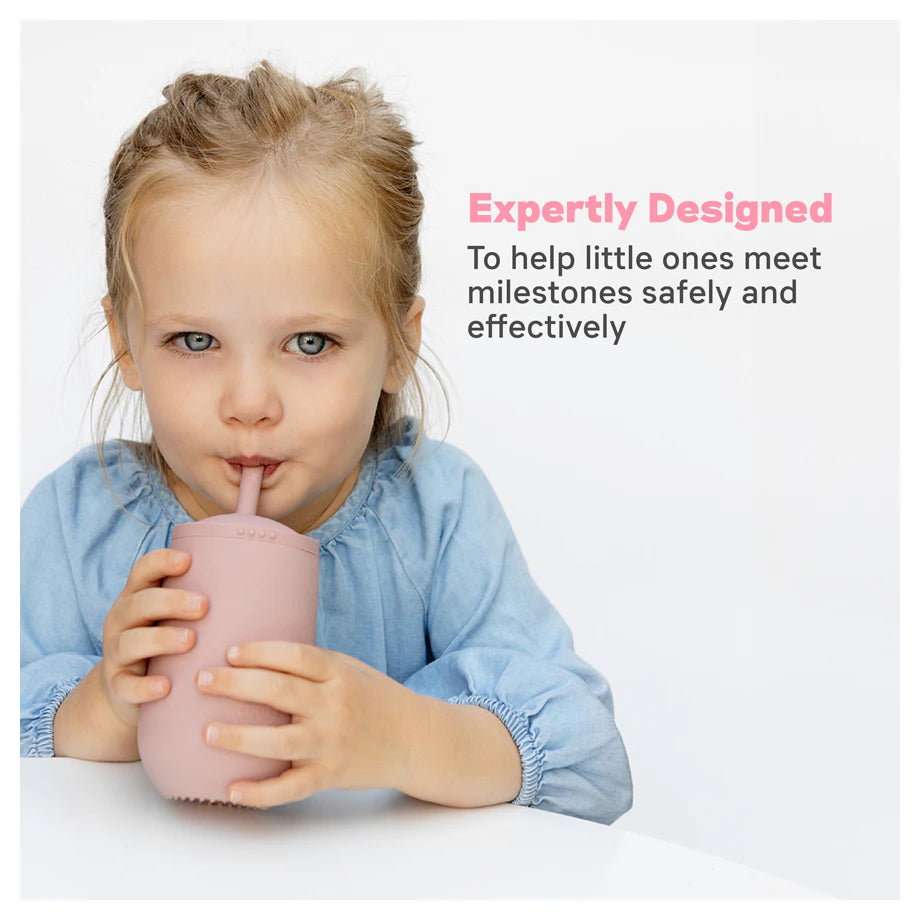 ezpz Happy Cup & Straw System (Blush)