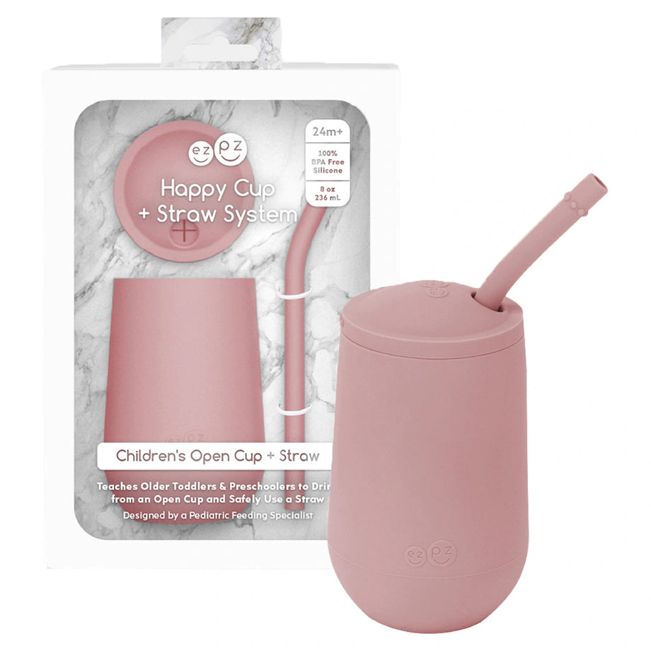 ezpz Happy Cup & Straw System (Blush)
