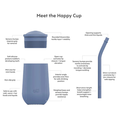 ezpz Happy Cup & Straw System (Indigo)