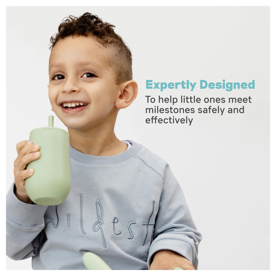 ezpz Happy Cup & Straw System (Sage)