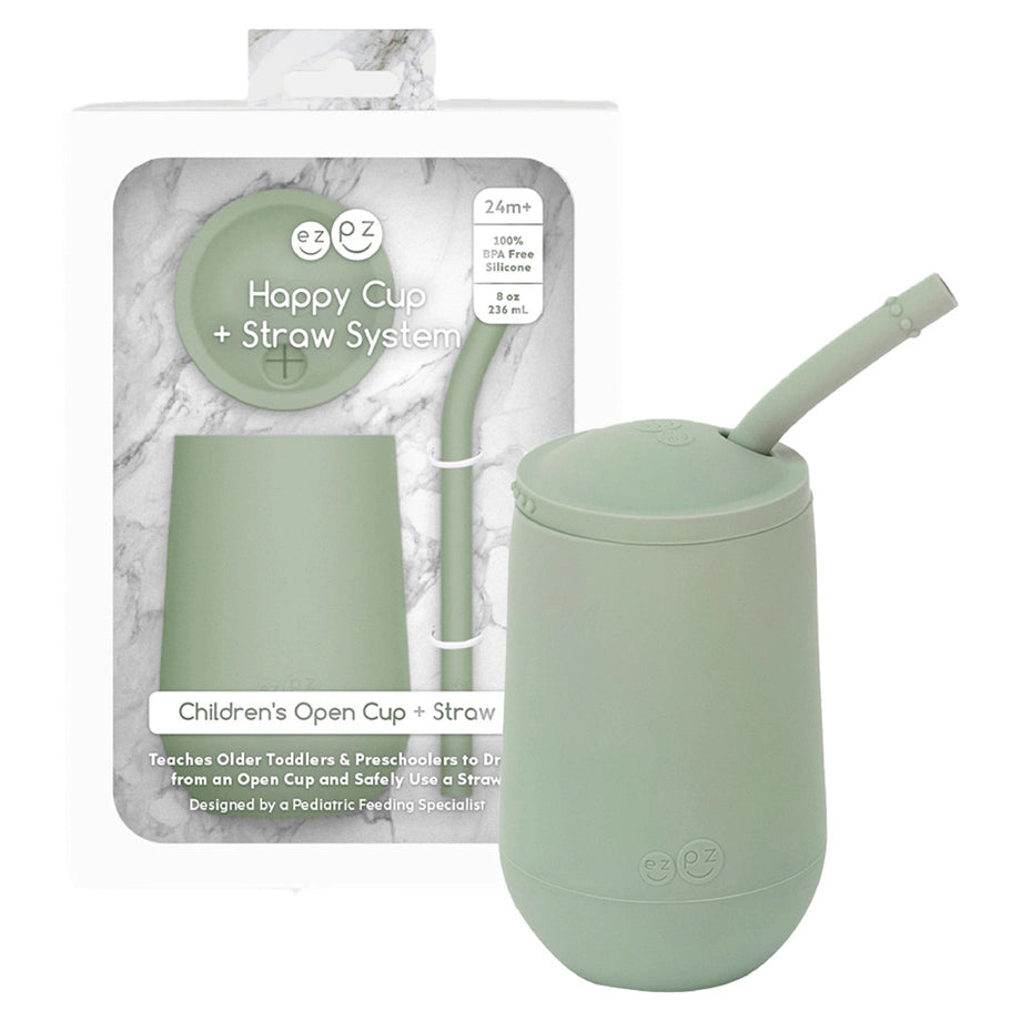 ezpz Happy Cup & Straw System (Sage)