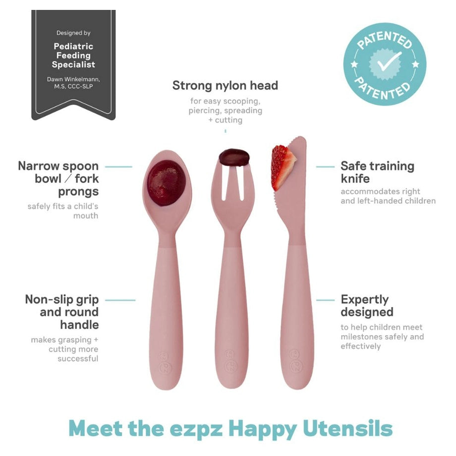 Ezpz Happy Utensils Blush