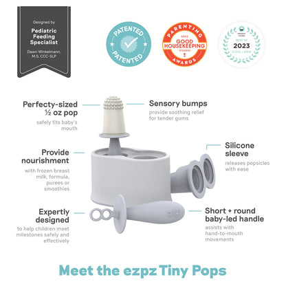 ezpz Tiny Pops Popsicle  (Pewter)