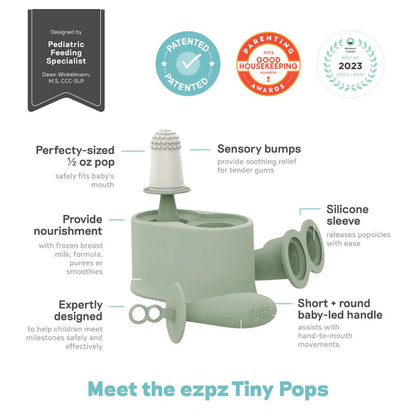 ezpz Tiny Pops Popsicle (Sage)