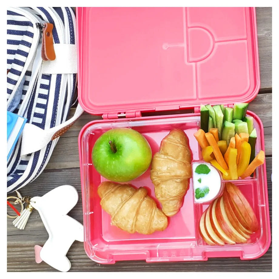 Eazy Kids 6 & 4 Convertible Bento Lunch Box (Unicorn Pink)