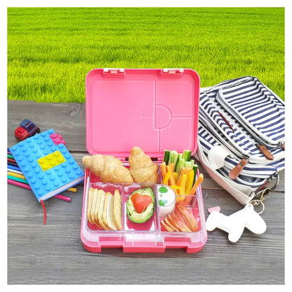 Eazy Kids 6 & 4 Convertible Bento Lunch Box (Unicorn Pink)
