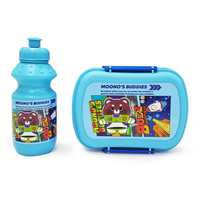 Eazy Kids Set of 2 Lunch Box & Water Bottle (Buddies Blue)