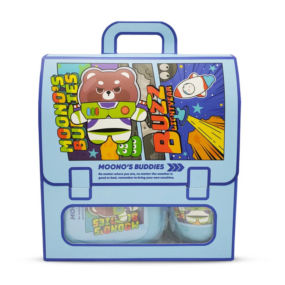 Eazy Kids Set of 2 Lunch Box & Water Bottle (Buddies Blue)