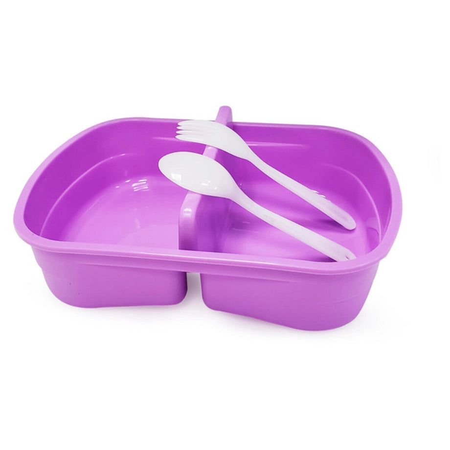 Eazy Kids Set of 2 Lunch Box & Water Bottle (Rabbit Purple)