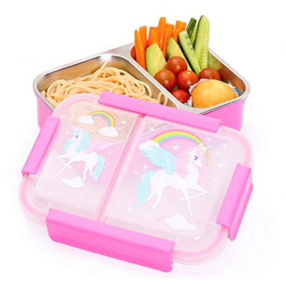 Eazy Kids Steel Bento Insulated Lunch Box (Pink)