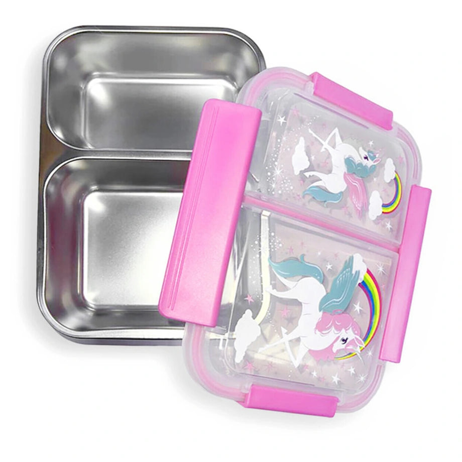 Eazy Kids Steel Bento Insulated Lunch Box (Pink)