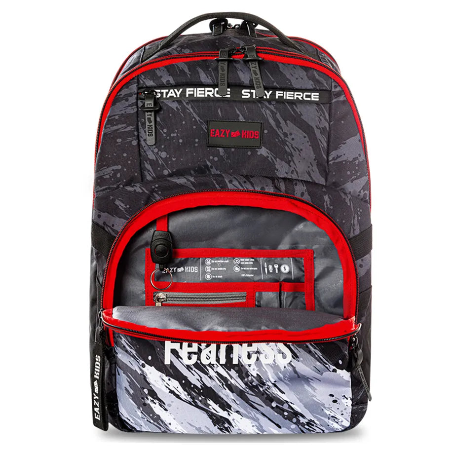 Eazy Kids 20" School Bag w/Laptop Compartment (Fast & Fearless Black)