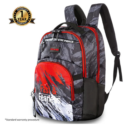 Eazy Kids 20" School Bag w/Laptop Compartment (Fast & Fearless Black)