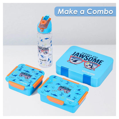 Eazy Kids Jawsome Shark Snack/Lunch Box (Blue)