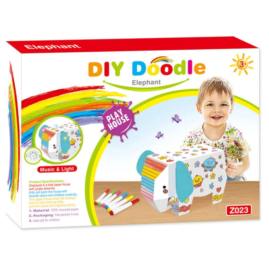 Eazy Kids DIY Doodle Coloring Elephant