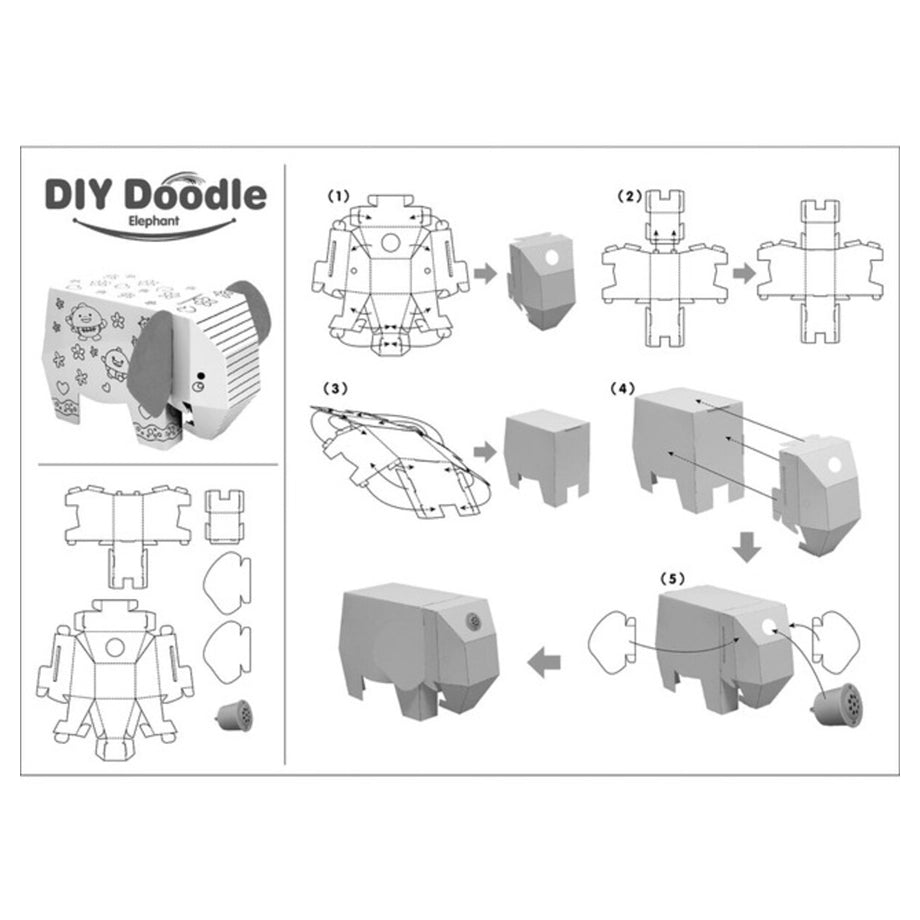 Eazy Kids DIY Doodle Coloring Elephant
