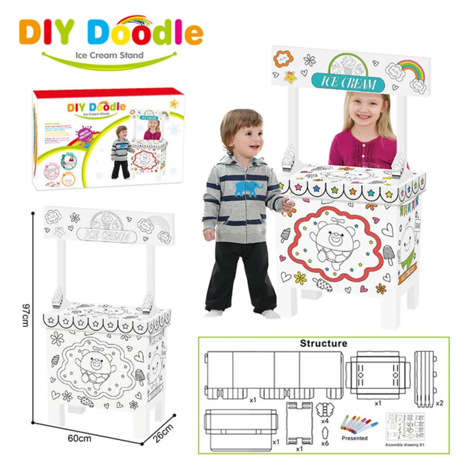 Eazy Kids Doodle Art and Craft Coloring Ice Cream Shop