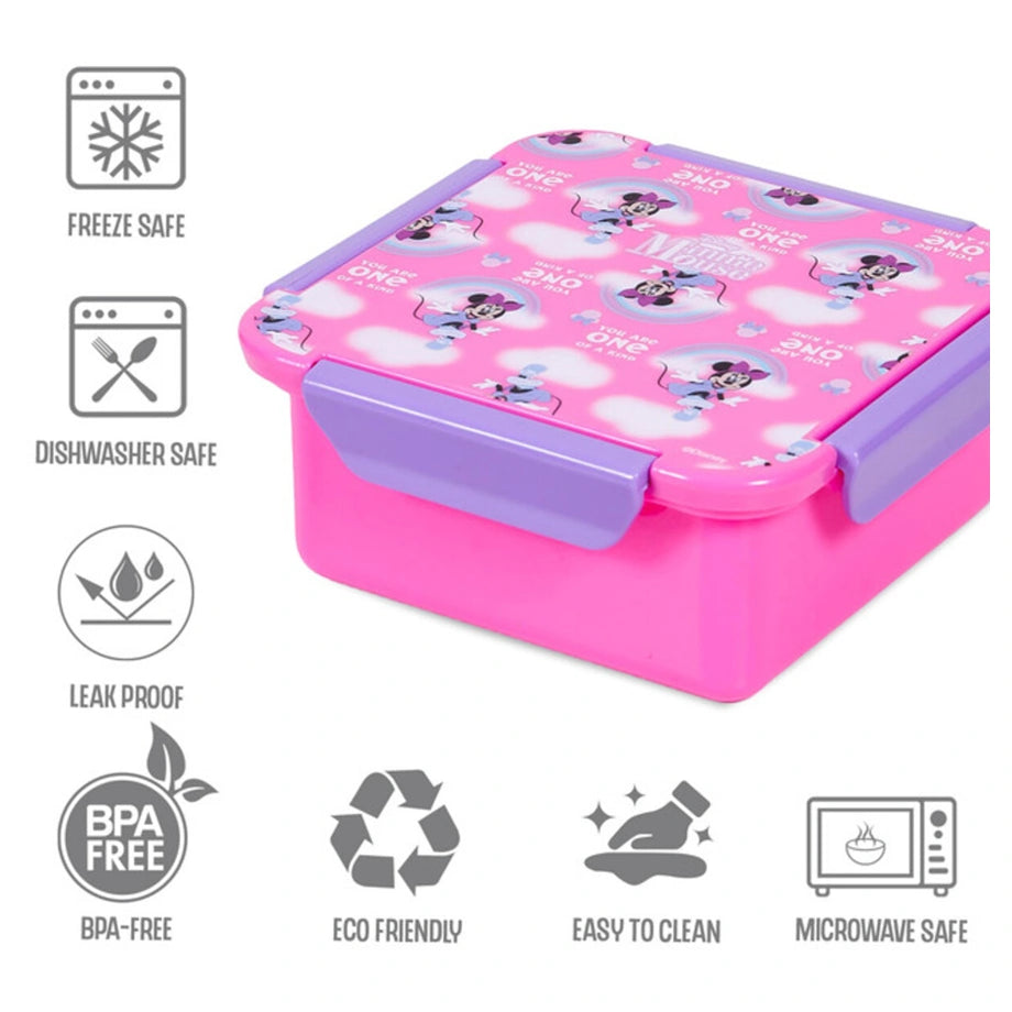 Disney Minnie Mouse Snack/Lunch Box (Pink) (650ml)