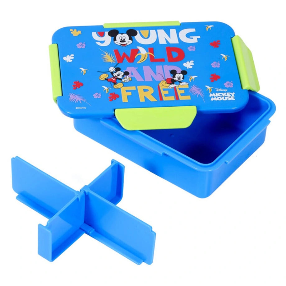 Disney Mickey & Friends 1/2/3/4 Compartment Convertible Bento Lunch Box (Blue)
