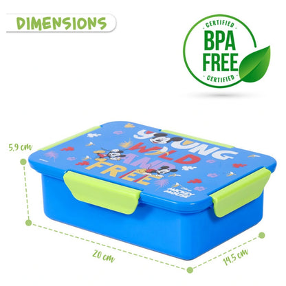 Disney Mickey & Friends 1/2/3/4 Compartment Convertible Bento Lunch Box (Blue)