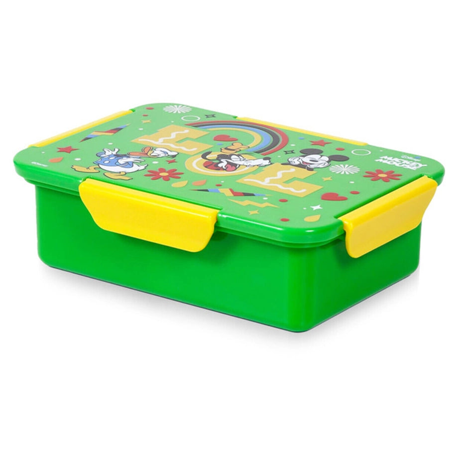 Disney LOL Mickey Mouse 1/2/3/4 Compartment Convertible Bento Lunch Box (Green)