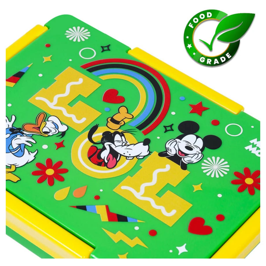 Disney LOL Mickey Mouse 1/2/3/4 Compartment Convertible Bento Lunch Box (Green)