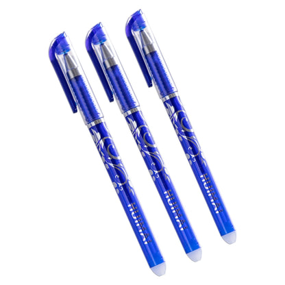 Eazy Kids Pack of 3 Blue Erasable Gel Pens Smooth-Flow, Quick-Drying, Erasable Ink