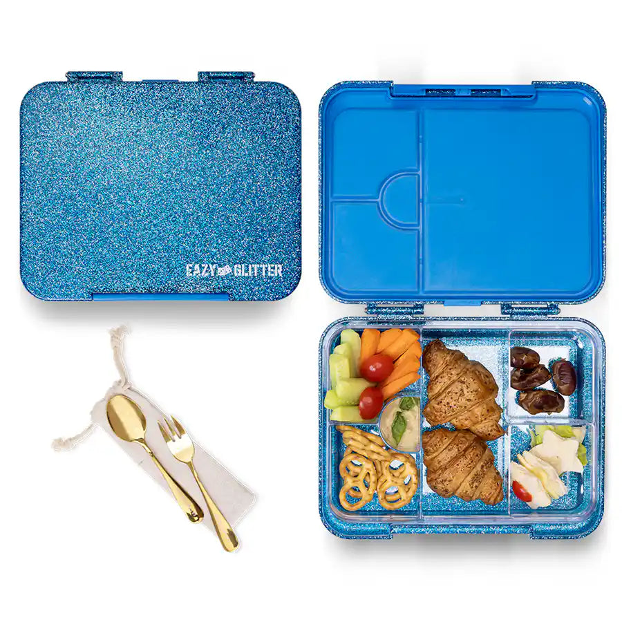 Eazy Kids 6 & 4 Convertible Bento Lunch Box (Blue)