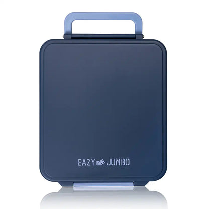 Eazy Kids Jumbo Bento Lunch Box w/ Thermos & Sauce Jar (Grey)