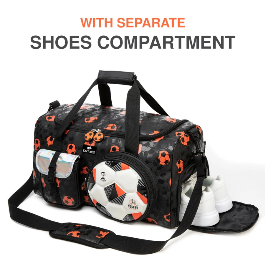 Eazy Kids Duffle Bag Football 30L (Black)