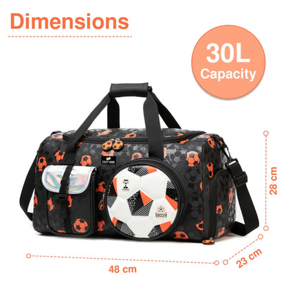 Eazy Kids Duffle Bag Football 30L (Black)