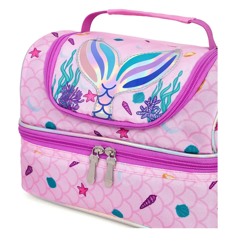 Eazy Kids Dual Compartment Lunch Bag Mermaid (Purple)
